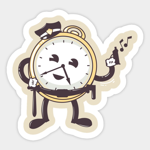 Time Cop Sticker by ryderdoty